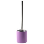Gedy YU33-79 Toilet Brush Holder, Lilac, Round, Free Standing, Steel